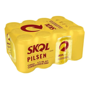 Cerveja Skol Clásica Pilsenloira lata 350ml 12 u