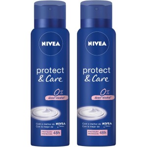 Kit Desodorante Aerossol NIVEA Protect & Care 150ML - 2 Unidades Nivea pacote de 2