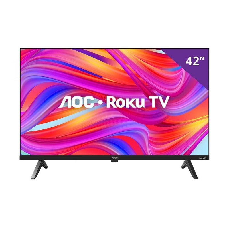 Smart TV 42" AOC Full HD DLED com Processador Quad Core Sistema Operacional Roku HDMI e USB - 42S5045/78G