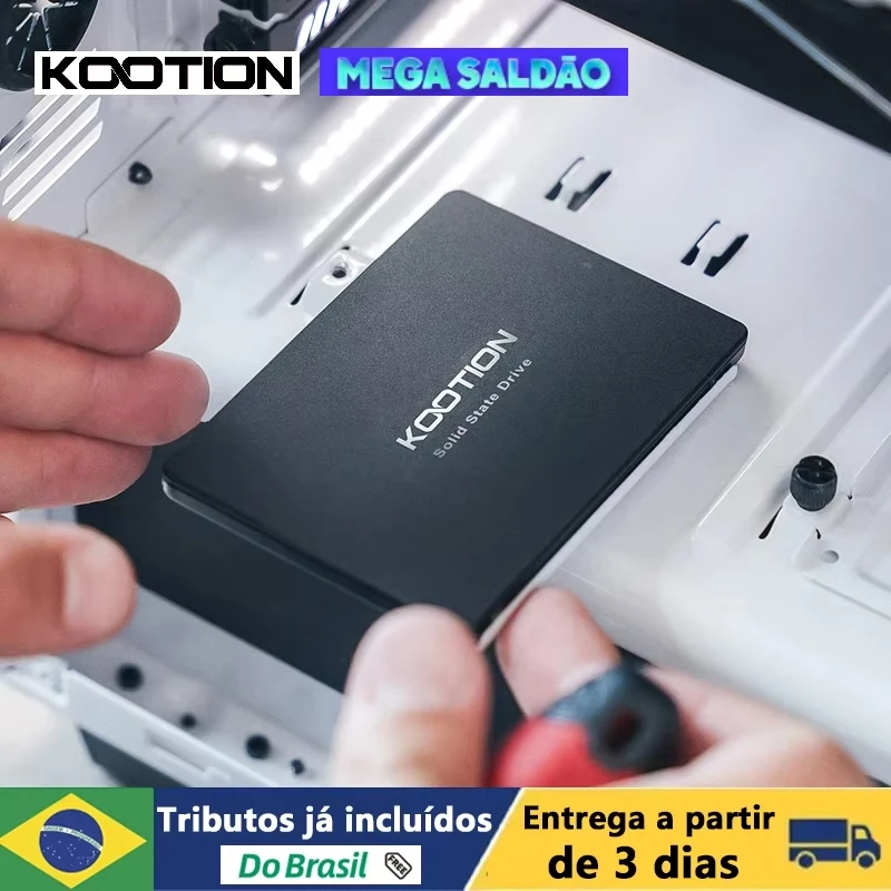 KOOTION Sata SSD 512GB SATA3 Unidade de estado sólido interna 2.5 Polegada HDD