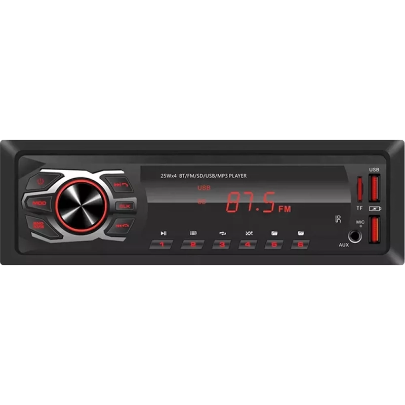 MP3 Player First Option 6688 Som Automotivo Radio Bluetooth 25W FM USB Pen Drive BT Carro Caminhonte 1 Din Caixa Bob Sai