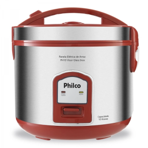 Panela de Arroz Philco 10 xícaras PH10V Visor Glass Inox