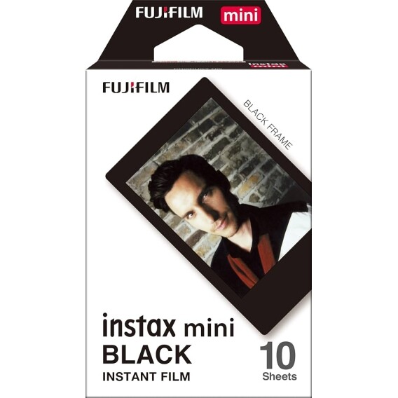 Filme Instax Mini Black com 10 Fotos Fujifilm