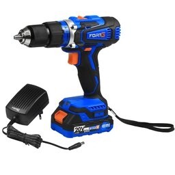 Furadeira Parafusadeira de Impacto 1/2 Pol 20V com Bateria 2Ah e Carregador Rápido Bivolt FORTGPRO-FG3000XS2