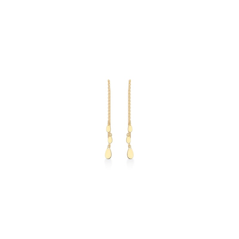 Brinco Midi Gotas Articuladas em Ouro Amarelo 18k