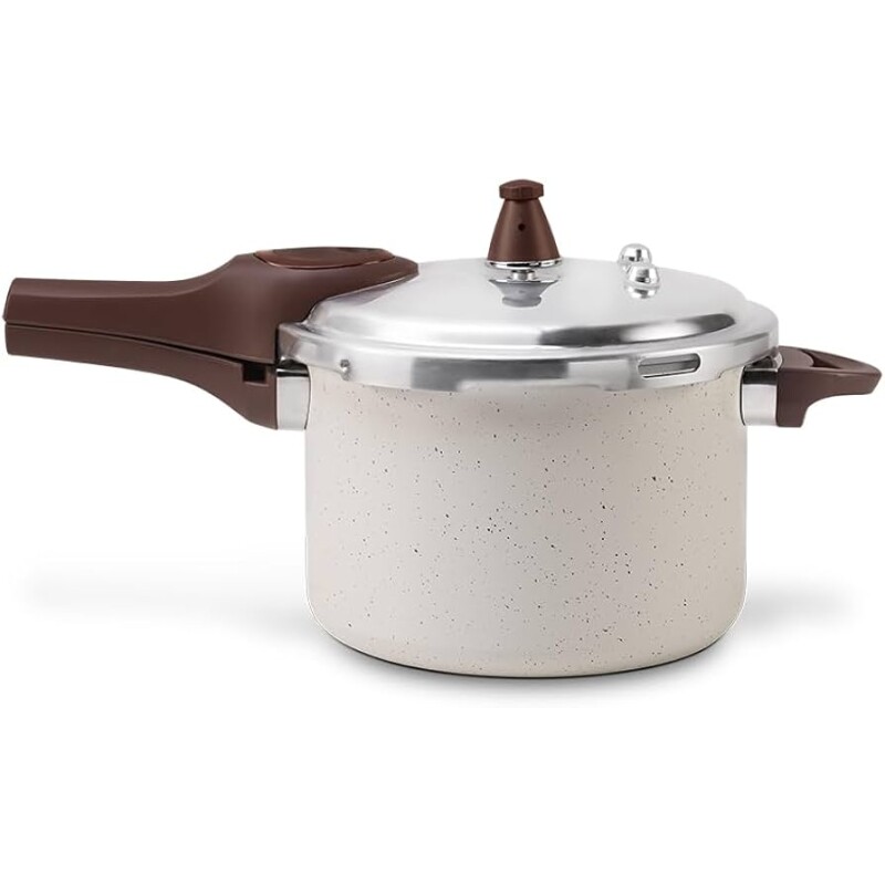 Brinox - Panela de Pressão 42L Antiaderente Ceramic Life com Fundo de Indução Pressure - Vanilla