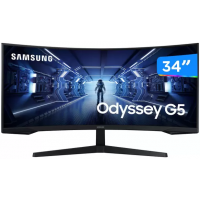 Monitor Samsung Odyssey G5 34" Curvo WQHD 165hz 1ms - LC34G55TWWLXZD