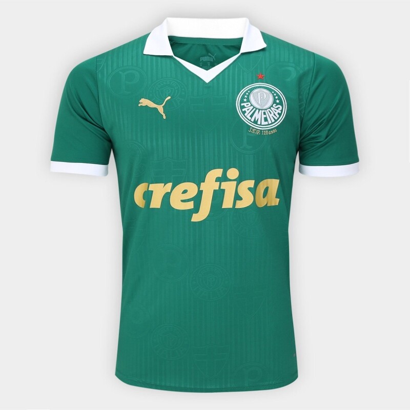 -54% OFF Camisa Palmeiras I 24/25 sn° Torcedor Puma Masculina - Verde