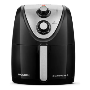 Fritadeira elétrica sem óleo Mondial Cozinha AFN-50 5L preta e inox
