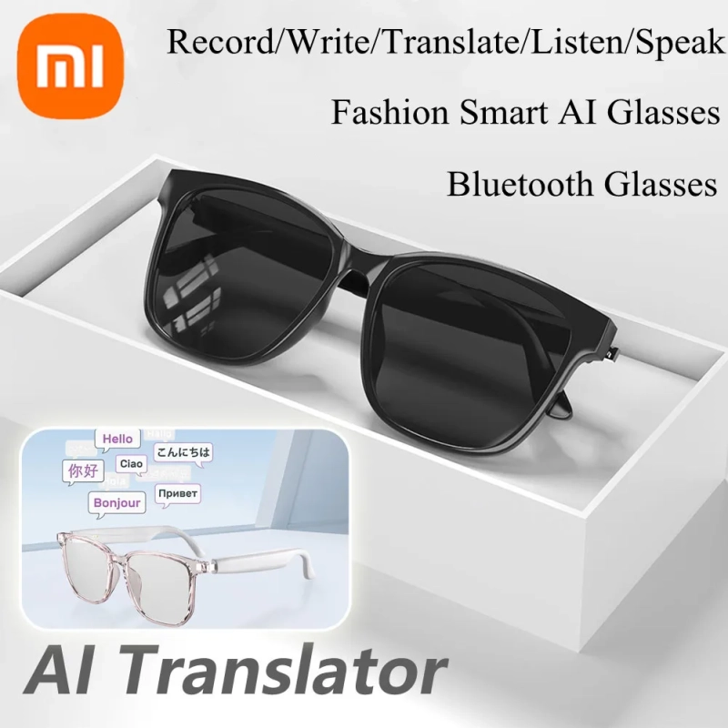Xiaomi HY-C8 ai óculos inteligentes tradução inteligente sem fio bluetooth óculos de interpretação simultânea em