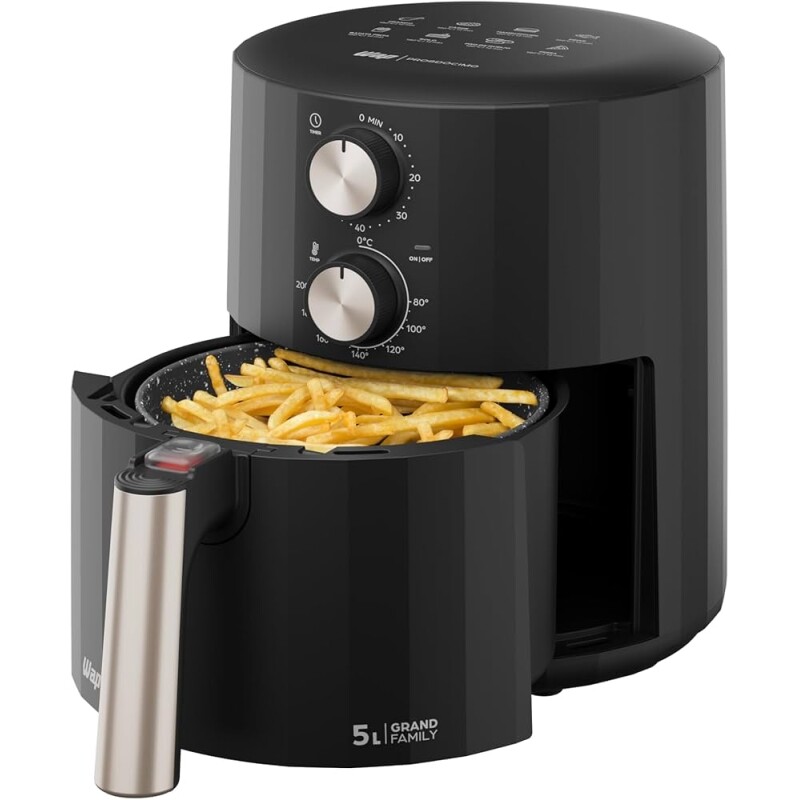 WAP Fritadeira Elétrica Air Fryer GRAND FAMILY 5 Litros Temperatura Ajustável Revestimento Antiaderente 1500W 127V
