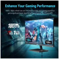 Monitor Arzopa Gamer 27" QHD Fast IPS 180Hz 1Ms HDMI