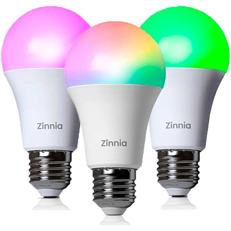 Kit Lampada Inteligente Smart Zinnia Crux Cr100 Wi-fi Rgb Branca 3 unidades - Compatível com Alexa