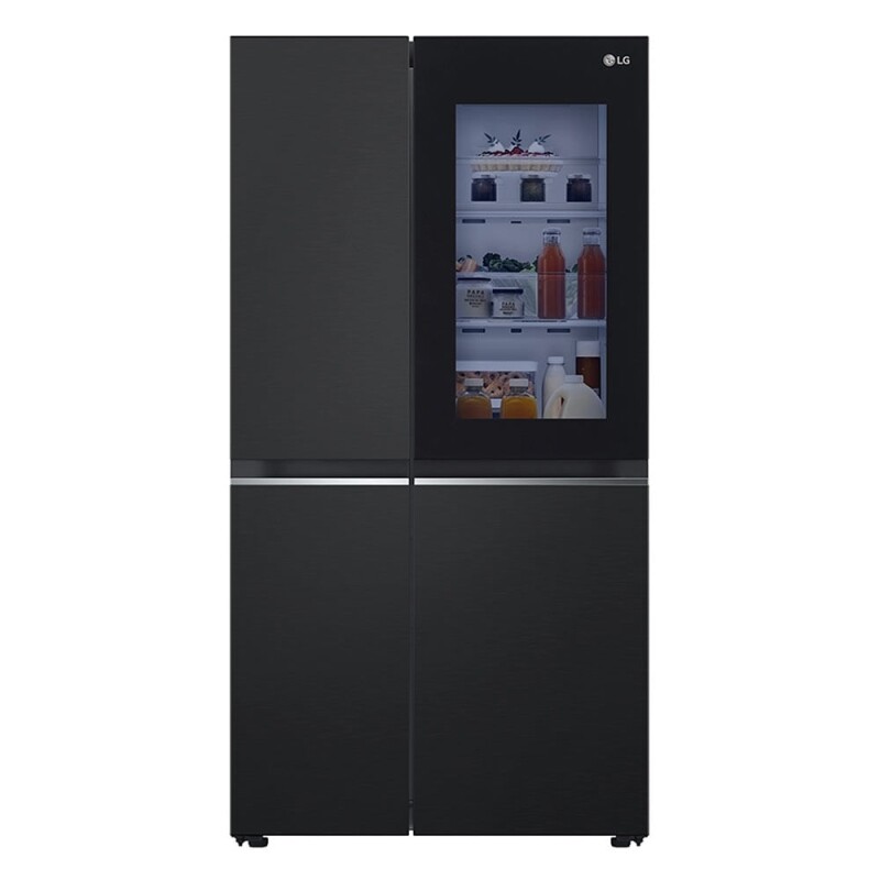 Geladeira Smart LG Frost Free Inverter 647L Side by Side InstaView Black Inox - GC-V257SQV