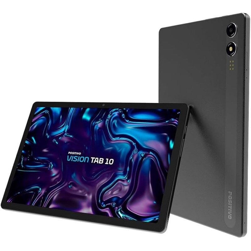 Tablet Positivo Vision TAB 10 4GB RAM 128GB Armazenamento Octa-Core 13MP + Selfie 5MP Bateria 6000mAh Tela 10.1 HD Wi
