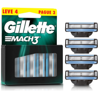 Gillette Refil Para Barbear Mach3 Leve 4 Pague 3