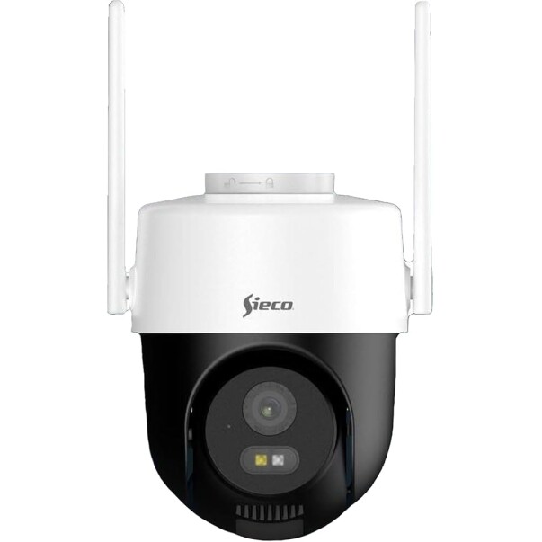 Câmera de Segurança Wi-Fi 360º Sieco S38pt 4MP Ultra HD Visão Noturna Áudio Bidirecional Detecção de Movimento Compatível com Alexa e Goog