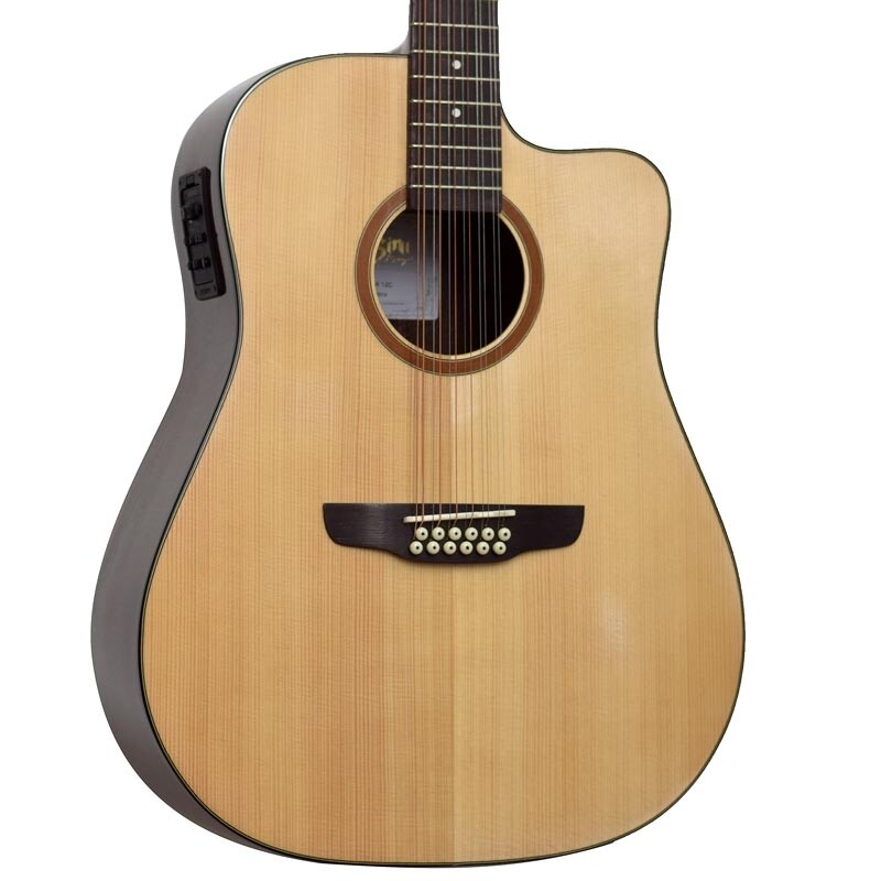 Violão de Aço Rozini RX420ATCT LP Premium Elétrico Natural Brilhante ::