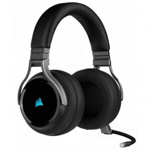 Headset Gamer Corsair Virtuoso Premium Wireless Surround 7.1 Drivers 50mm Carbono - CA-9011185-NA